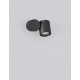 Black Aluminium Glass Diffuser LED GU10 1x7 Watt 100-240 Volt IP54 Bulb Excluded D: 6.8 W: 11.5 H: 9.5 cm 