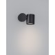 Black Aluminium Glass Diffuser LED GU10 1x7 Watt 100-240 Volt IP54 Bulb Excluded D: 6.8 W: 11.5 H: 9.5 cm 