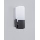 Dark Gray Aluminium White Acrylic LED E27 1x12 Watt 220-240 Volt IP54 Bulb Excluded D: 10 W: 13 H: 21 cm 