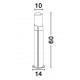 Dark Gray Aluminium White Acrylic LED E27 1x12 Watt 220-240 Volt IP54 Bulb Excluded D: 10 H: 60 cm 