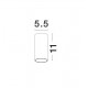Sandy White Aluminium Glass Diffuser Osram LED 3 Watt 230Lm 3000K 100-240 Volt 50Hz Beam 52 o IP65 D: 5.5 H: 11 cm 