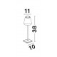Sandy Black Die-Casting Aluminium & Acrylic LED 2 Watt 207Lm 3000K IP54 Beam Angle 62O DC 5 Volt Switch On/Off USB Wire D: 11 W: