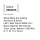 Sandy Black Die-Casting Aluminium & Acrylic LED 2 Watt 207Lm 3000K IP54 Beam Angle 62O DC 5 Volt Switch On/Off USB Wire D: 11 W: