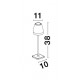 Sandy White Die-Casting Aluminium & Acrylic LED 2 Watt 207Lm 3000K IP54 Beam Angle 62O DC 5 Volt Switch On/Off USB Wire D: 11 W: