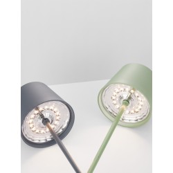 Sandy Balsalt Grey Aluminium & Acrylic LED 2 Watt 192Lm 2700K DC 5 Volt IP54 Switch On/Off / USB Type C Wire Rechargeable with P