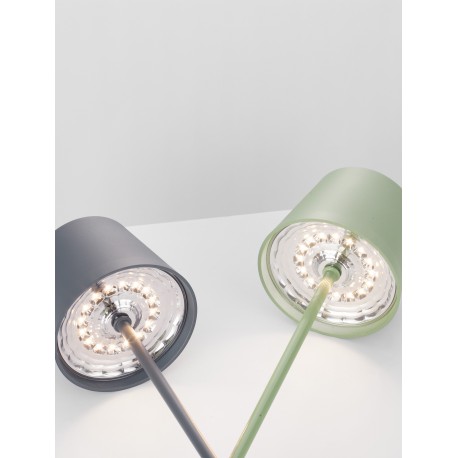 Sandy Balsalt Grey Aluminium & Acrylic LED 2 Watt 192Lm 2700K DC 5 Volt IP54 Switch On/Off / USB Type C Wire Rechargeable with P