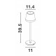 Sandy Olive Green Aluminium & Acrylic LED 2 Watt 192Lm 2700K DC 5 Volt IP54 Switch On/Off/ USB Type C Wire Rechargeable with PG 