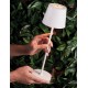 Sandy White Aluminium & Acrylic LED 2 Watt 192Lm 2700K DC 5 Volt IP54 Switch On/Off Rechargeable with PG base or White USB Type 