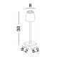 Sandy Black Die-Casting Aluminium & Acrylic LED 2 Watt 207Lm 3000K IP54 Beam Angle 62O DC 5 Volt Switch On/Off USB Wire D: 8 H: 