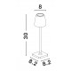 Sandy Olive Green Die-Casting Aluminium & Acrylic LED 2 Watt 207Lm 3000K IP54 Beam Angle 62O DC 5 Volt Switch On/Off USB Wire D: