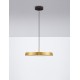 Satin Gold Aluminium & Acrylic Black Fabric Wire LED 37 Watt 220-240 Volt 4275Lm 3000K IP20 D: 50 H: 130 cm 
