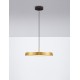 Satin Gold Aluminium & Acrylic Black Fabric Wire LED 37 Watt 220-240 Volt 4275Lm 3000K IP20 D: 50 H: 130 cm 