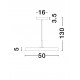 Satin Gold Aluminium & Acrylic Black Fabric Wire LED 37 Watt 220-240 Volt 4275Lm 3000K IP20 D: 50 H: 130 cm 