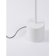 Matt White Aluminium & Acrylic Black Fabric Wire LED 33 Watt 220-240 Volt 2666Lm 3000K IP20 Switch On/Off Cable Length 250 cm
