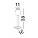 Sandy Rust Brown Die-Casting Aluminium & Acrylic LED 2 Watt 207Lm 3000K IP54 Beam Angle 62O DC 5 Volt Switch On/Off USB Wire D: 