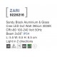 Sandy Black Aluminium & Glass Cree LED 2x2 Watt 285Lm 3000K 100-240 Volt 50Hz Beam Angle 2x38o IP54 L: 5.5 W: 6.5 H: 6.5 cm Ligh