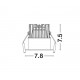White Aluminium LED 12 Watt 720Lm 3000K Beam 38o IP65 D: 7.8 H: 7.5 cm 