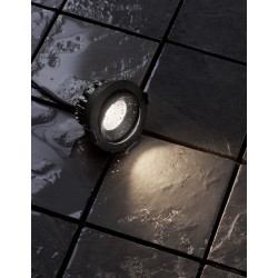 Black Aluminium LED 12 Watt 720Lm 3000K Beam 38o IP65 D: 9 H: 4.7 cm 
