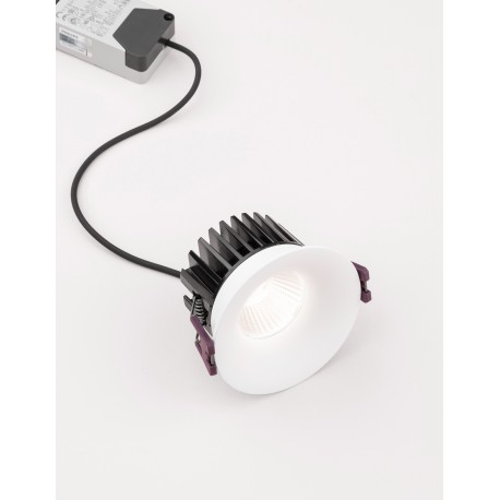 White Aluminium LED 12 Watt 720Lm 3000K Beam 38o IP65 D: 8.5 H: 5.4 cm 