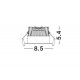 White Aluminium LED 12 Watt 720Lm 3000K Beam 38o IP65 D: 8.5 H: 5.4 cm 