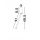Sandy White Aluminium LED 4 Watt 220-240Volt 177Lm 3000K IP20 Beam Angle 25° D: 5 H: 49.5 cm 