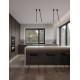 Sandy Black Aluminium LED 4 Watt 220-240Volt 177Lm 3000K IP20 Beam Angle 25° D: 5 H: 70 cm 