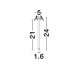 Sandy White Aluminium LED 4 Watt 220-240Volt 177Lm 3000K IP20 Beam Angle 25° D: 5 H: 24 cm 