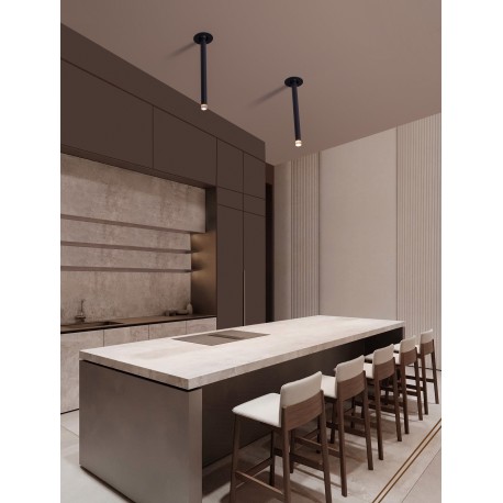 Sandy Black Aluminium LED 4 Watt 220-240Volt 177Lm 3000K IP20 Beam Angle 25° D: 5 H: 24 cm 