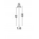Sandy White Aluminium LED 4 Watt 220-240Volt 177Lm 3000K IP20 Beam Angle 25° D: 5 H: 44 cm 