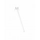 Sandy White Aluminium LED 4 Watt 220-240Volt 177Lm 3000K IP20 Beam Angle 25° D: 5 H: 44 cm 