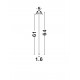 Sandy Black Aluminium LED 4 Watt 220-240Volt 177Lm 3000K IP20 Beam Angle 25° D: 5 H: 64 cm 