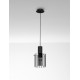 Sandy Black Steel & Smoky Glass LED E27 1x12 Watt 100-240Volt IP20 bulb excluded D: 18 H: 154 cm 