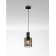 Sandy Black Steel & Smoky Glass LED E27 1x12 Watt 100-240Volt IP20 bulb excluded D: 18 H: 154 cm 