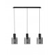Sandy Black Steel & Smoky Glass LED E27 3x12 Watt 100-240Volt IP20 bulb excluded L: 96 W: 18 H: 120 cm 