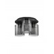 Sandy Black Steel & Smoky Glass LED E27 3x12 Watt 100-240Volt IP20 bulb excluded D: 37 H: 20 cm 