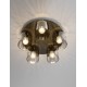 Sandy Black Steel & Smoky Glass LED E27 5x12 Watt 100-240Volt IP20 bulb excluded D: 50 H: 20 cm 