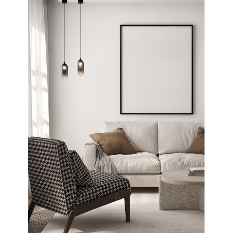 Sandy Black Metal & Smoky Glass LED 6 Watt 220-240Volt 457Lm 3000K IP20 D: 7 H: 154 cm 