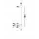 Sandy Black Metal & Smoky Glass LED 6 Watt 220-240Volt 457Lm 3000K IP20 D: 7 H: 154 cm 