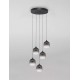 Triac Dimmable Sandy Black Metal & Smoky Glass LED 28 Watt 220-240 Volt 2222Lm 3000K IP20 D: 43 H: 150 cm 