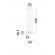 Triac Dimmable Sandy Black Metal & Smoky Glass LED 28 Watt 220-240 Volt 2222Lm 3000K IP20 D: 43 H: 150 cm 