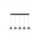 Triac Dimmable Sandy Black Metal & Smoky Glass LED 28 Watt 220-240 Volt 2222Lm 3000K IP20 L: 102 W: 12 H: 120 cm 