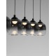 Triac Dimmable Sandy Black Metal & Smoky Glass LED 28 Watt 220-240 Volt 2222Lm 3000K IP20 L: 102 W: 12 H: 120 cm 