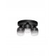 Triac Dimmable Sandy Black Steel & Smoky Glass LED 16 Watt 220-240 Volt 1469Lm 3000K IP20 D: 30 H: 21 cm 