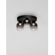 Triac Dimmable Sandy Black Steel & Smoky Glass LED 16 Watt 220-240 Volt 1469Lm 3000K IP20 D: 30 H: 21 cm 