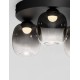 Triac Dimmable Sandy Black Steel & Smoky Glass LED 16 Watt 220-240 Volt 1469Lm 3000K IP20 D: 30 H: 21 cm 
