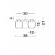 Triac Dimmable Sandy Black Steel & Smoky Glass LED 16 Watt 220-240 Volt 1469Lm 3000K IP20 D: 30 H: 21 cm 