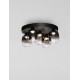 Triac Dimmable Sandy Black Metal & Smoky Glass LED 28 Watt 220-240 Volt 2222Lm 3000K IP20 D: 45 H: 22 cm 
