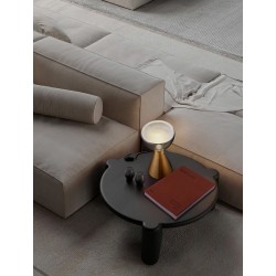 Brass Gold Metal & Smoky Glass LED 8 Watt 220-240Volt 227Lm 3000K IP20 D: 17 H: 32 cm 