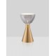 Brass Gold Metal & Smoky Glass LED 8 Watt 220-240Volt 227Lm 3000K IP20 D: 17 H: 32 cm 