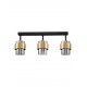 Smoky Glass Sandy Black & Brass Gold Metal LED E27 3x12 Watt 100-240 Volt IP20 bulb excluded L: 70 W: 17 H: 20 cm 